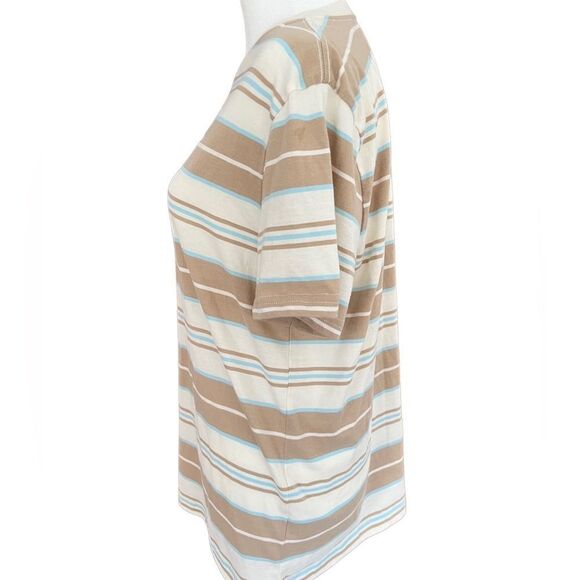 BRIXTON striped crew neck tee, cotton/polyester, size L - Picture 3 of 6